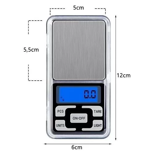 Mini Balança Alta Precisão Portátil Digital - 0,1g a 500g